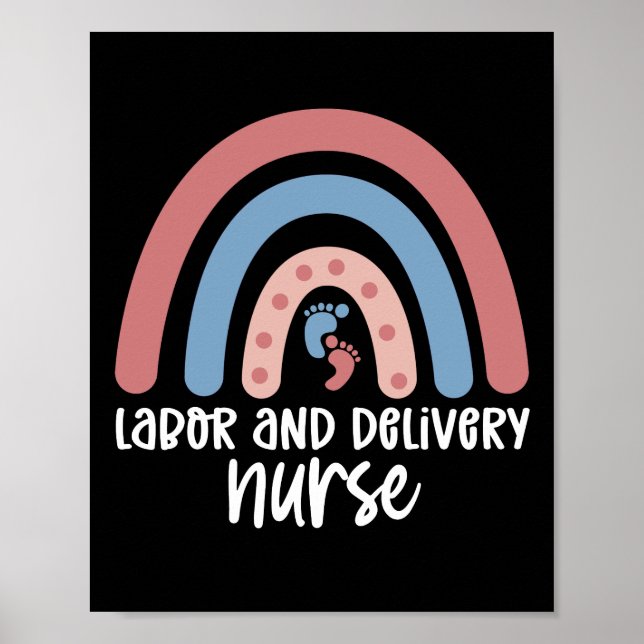 Poster Mão de obra e enfermeira de entrega Rainbow Nurse  (Frente)
