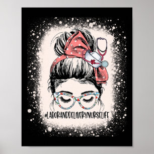 Poster Mão-De-Obra Mensageira E Enfermeira De Entrega Icu
