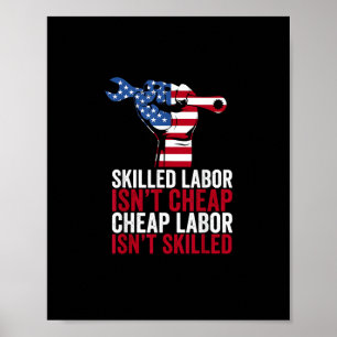 Poster Mão de Obra Qualificada não é dia de trabalho bara