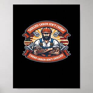 Poster Mão de obra qualificada não é mão de obra barata n