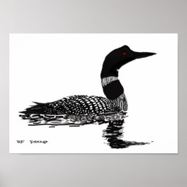 Poster Mão desenhada Loon