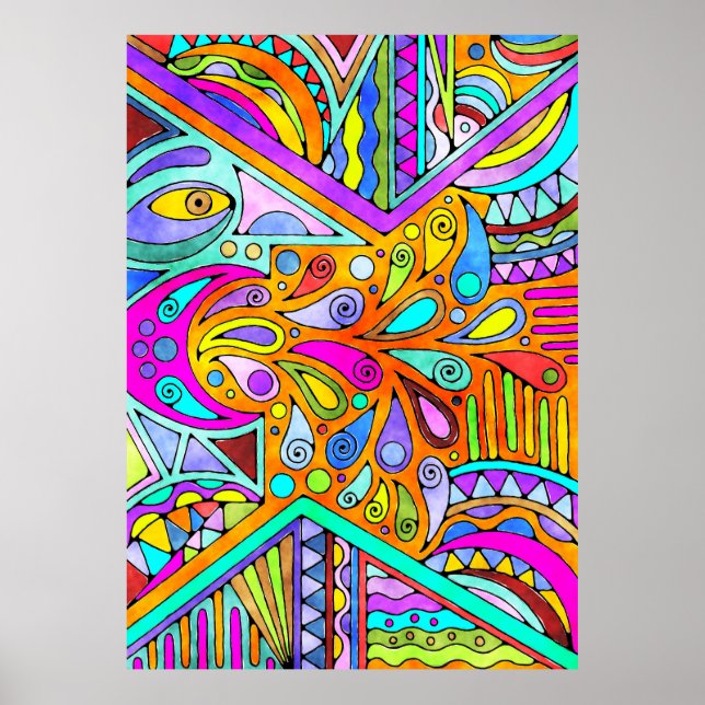 Poster Mão Desenhada Por EDDArt - Blah Blah Blah 1 (Frente)