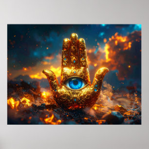 POSTER MÃO HAMSÁ - ZEN BUDISMO
