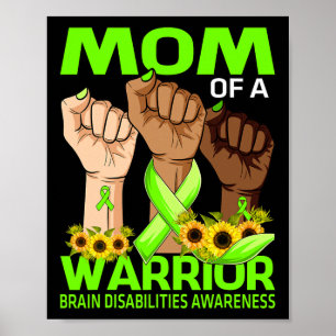 Poster Mão Mãe De Um Cérebro Guerreiro Dificuldades De Se