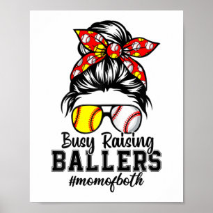 Poster Mão Mensageira Mãe De Ambos Beisebol Softball Ocup