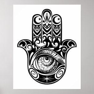 Pôster Mão Zendoodle 2 de Hamsa