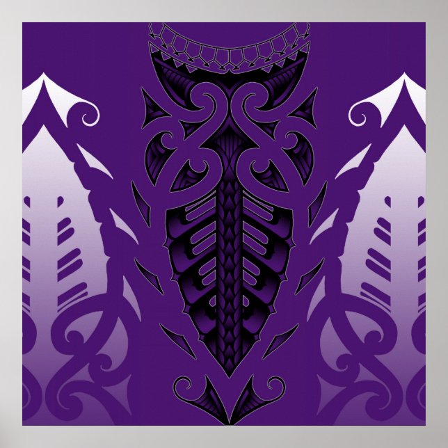 Pôster Maori inspirou a arte da tatuagem (Frente)