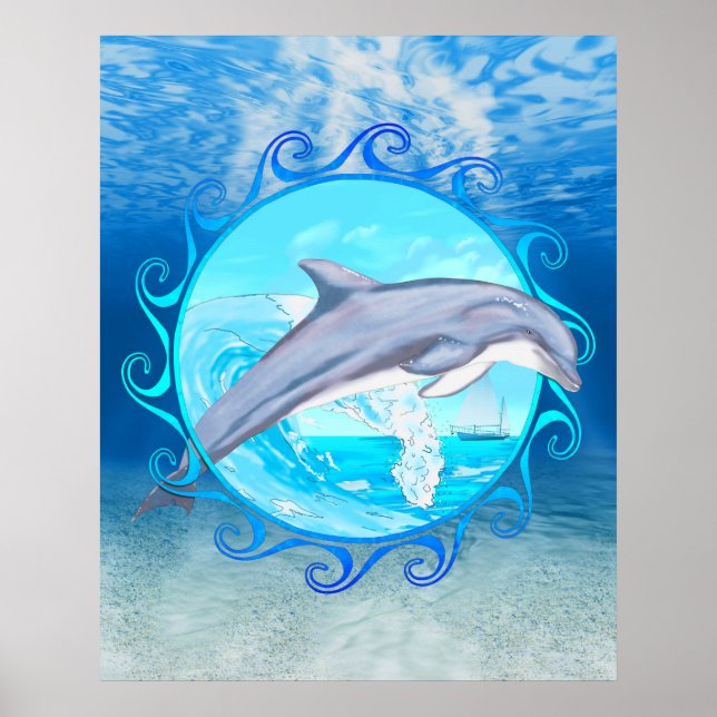 Poster Maori Sun Dolphin (Frente)