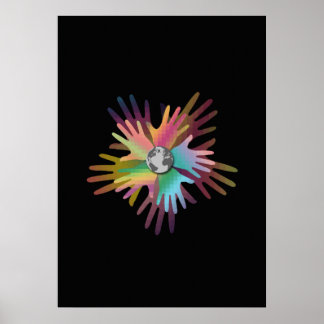 Pôster Mãos ao redor do mundo