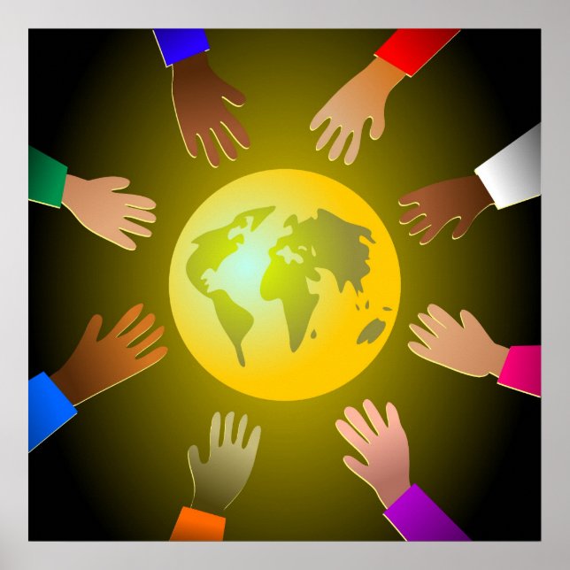 Pôster Mãos Coloridas (Frente)