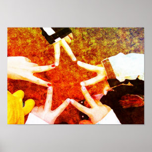 Pôster Mãos da estrela de BFF