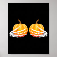 Mãos de abóbora de Halloween toobs esqueleto