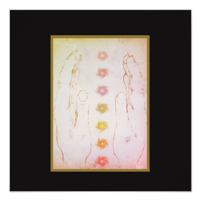 Pôster Mãos de cicatrização (Frente)