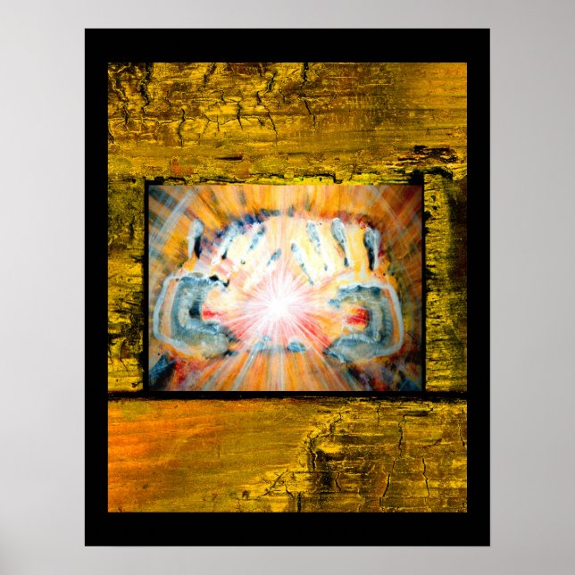 Pôster Mãos de cicatrização (Frente)