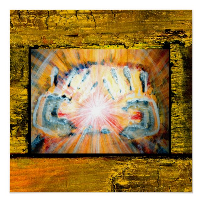 Pôster Mãos de cicatrização (Frente)