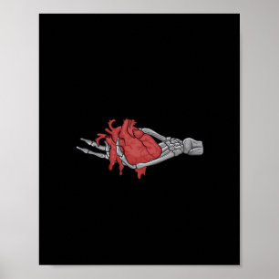 Poster Mãos de Esqueleto do Coração