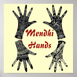 Poster Mãos de Mendhi