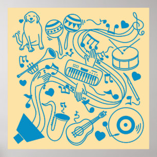 Poster Mãos de Música - Design ASL