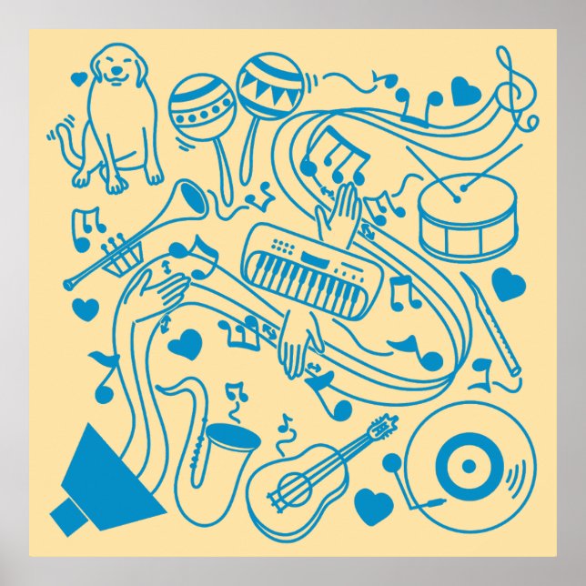 Poster Mãos de Música - Design ASL (Frente)