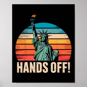 Poster Mãos De Protesto Resistem Estátua De Resistência D
