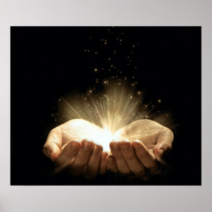 Poster Mãos dobradas que guardaram a luz