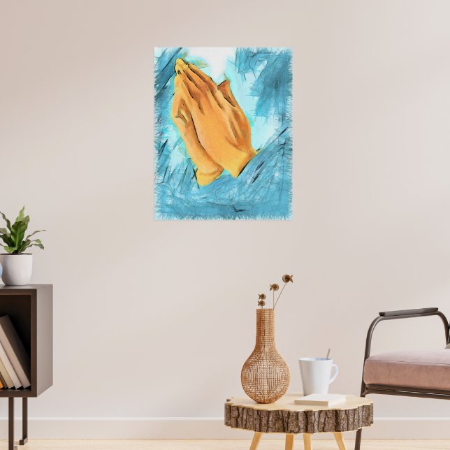 Poster Mãos em Oração (Sala de Estar 3)