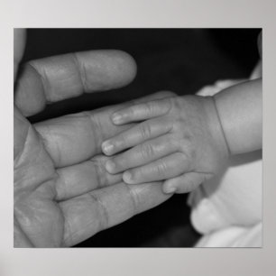 Pôster Mãos em preto e branco