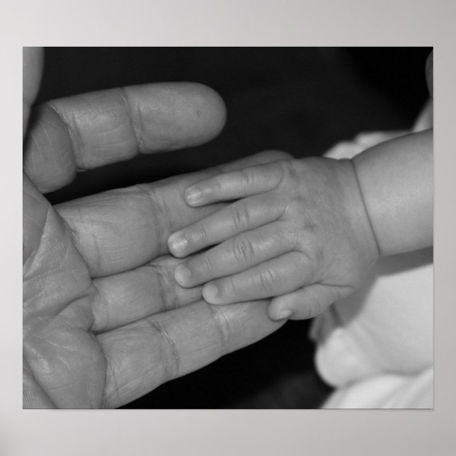 Pôster Mãos em preto e branco (Frente)