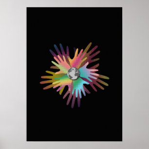 Pôster Mãos em todo o mundo