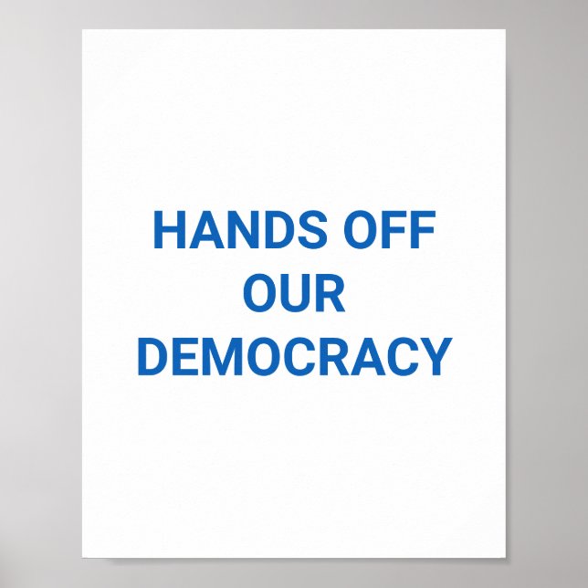 POSTER MÃOS FORA DA NOSSA DEMOCRACIA (Frente)