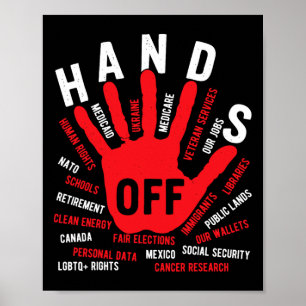 Poster Mãos Fora do Medicaid Medicare Previdência Trump