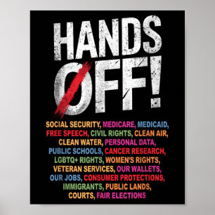 Poster Mãos Fora Do Meu Protesto De Segurança Social 2025