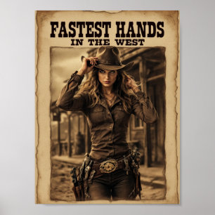 Poster Mãos Mais Rápidas do Ocidente - Legendária Cowgirl