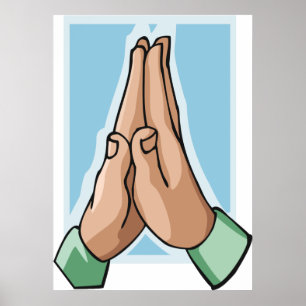 Poster Mãos Na Oração