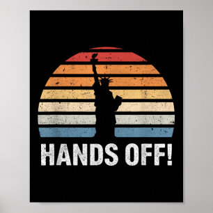 Poster Mãos Para Fora Da Estátua De Protesto Da Liberdade