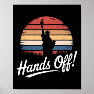 Poster Mãos Para Fora Da Estátua De Protesto Da Liberdade