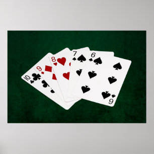 Pôster Mãos Poker - Hetero - Dez A Seis