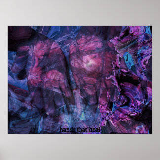 Pôster mãos que cicatrizam