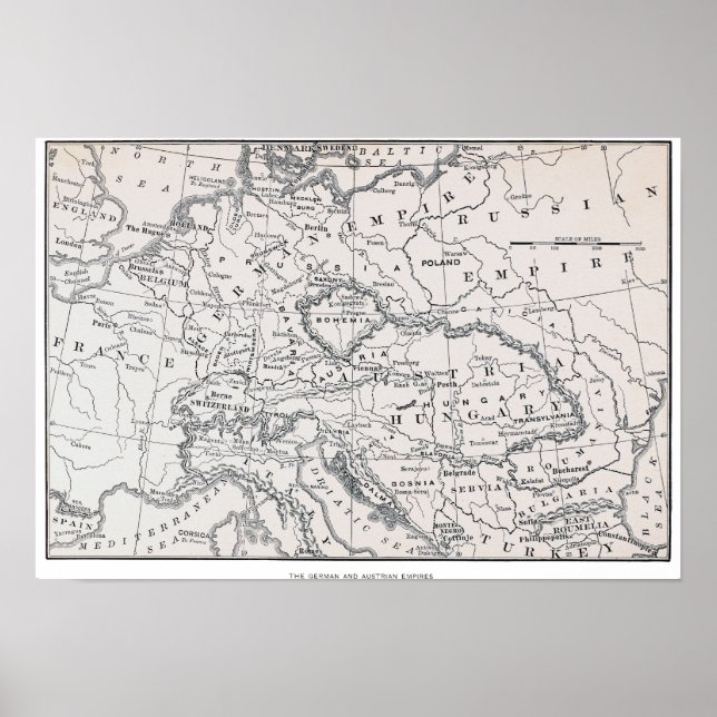 POSTER MAP: ALEMANHA E ÁUSTRIA (Frente)