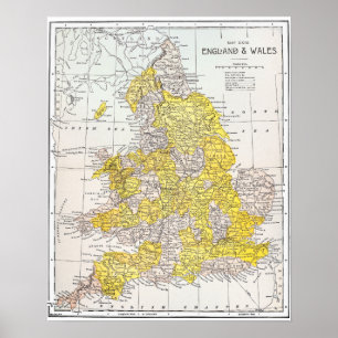 PÔSTER MAP: ENGLAND & WALES