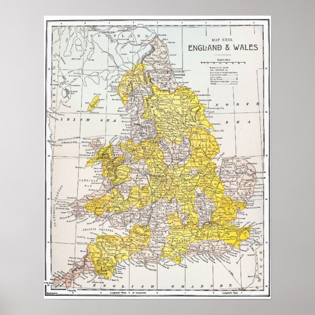 PÔSTER MAP: ENGLAND & WALES (Frente)