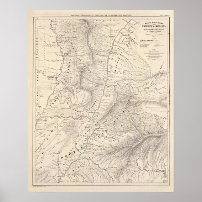 Poster Map hist, Prov Missions, Jesuit institution (Frente)