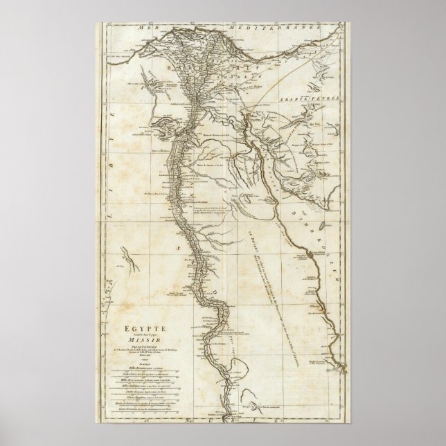 Pôster Map of Egypt (Frente)