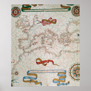 Poster Map of Europe & Coasts of North Africa