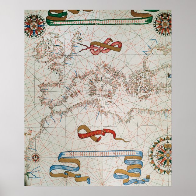 Poster Map of Europe & Coasts of North Africa (Frente)