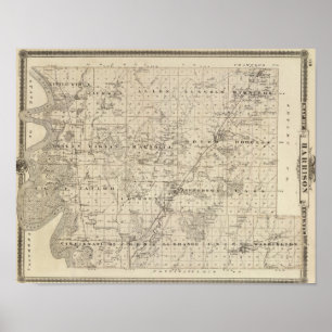 Pôster Map of Harrison County, State of Iowa