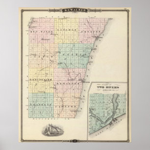 Poster Map of Kewaunee County
