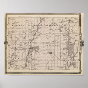 Poster Map of Montgomery County, State of Iowa
