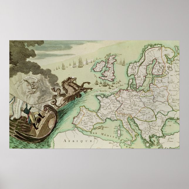 Poster Map of Naval Attack on England by Napoleon (Frente)