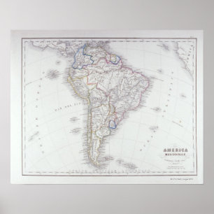 Pôster Map of South America